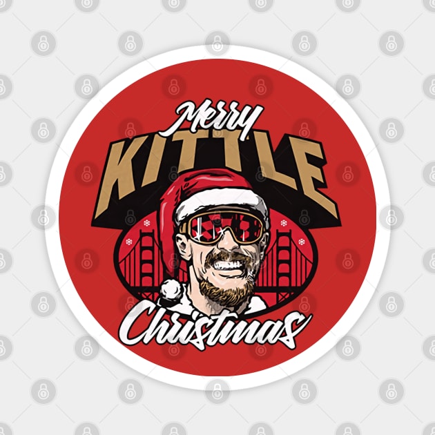 George Kittle Merry Christmas Magnet by Chunta_Design